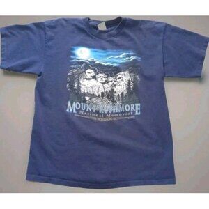 Mount Rushmore Vintage T-shirt National Memorial Prairie Mountain Men's Size XL